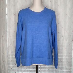 Stadivarius Blue Pullover Preppy Classic Soft‎ Touch Knit Sweater Size Medium